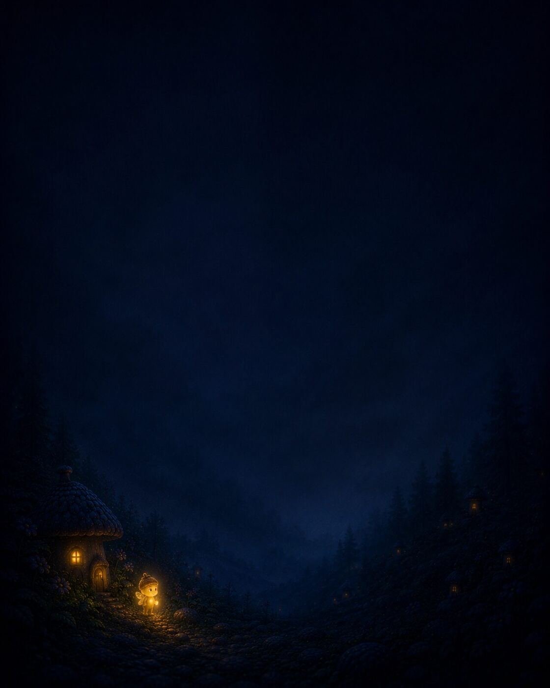 Pip small and dim against the big dark