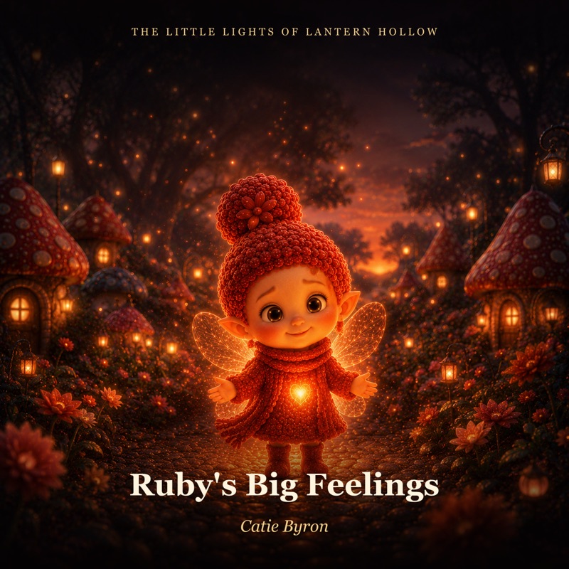 Cover of Ruby's Big Feelings — a warm red glowing creature mid-flare