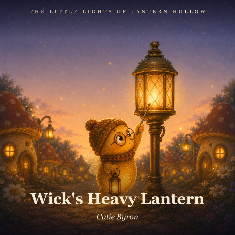 Cover of Wick's Heavy Lantern — Wick lighting the Great Lantern at dusk